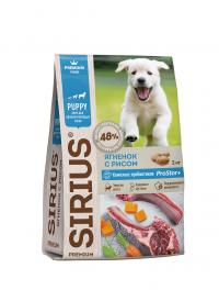 Cухой корм SIRIUS Puppy Lamb, для щенков и молодых собак с ягненком