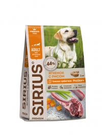 Cухой корм SIRIUS Adult lamb, для полноценного ежедневного рациона взрослых собак с ягненком