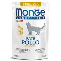 ������� ���� Monge Cat Monoprotein Pouch Sterilised Chicken, ����� ��� ��������������� ����� ������ 85�
