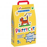 PrettyCat наполнитель комкующийся для кошачьих туалетов "Супер белый" с ароматом ванили 4,2 кг (5 л)