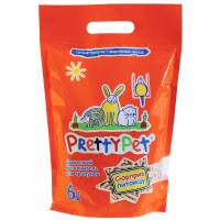 PrettyCat наполнитель для грызунов и птиц древесный с морковными чипсами 6 л