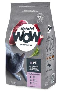 Сухой корм AlphaPet WOW Superpremium Adult Ducky, для взрослых кошек с уткой и потрошками