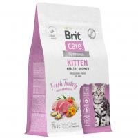 BRIT CARE Сухой корм с индейкой д/котят, беременных и кормящих кошек "Cat Kitten Healthy Growth"