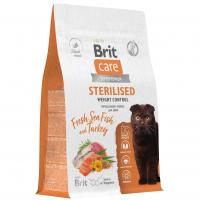 BRIT CARE Сухой корм с морской рыбой и индейкой для стерилизованных кошек "Cat Sterilised Weight Control"