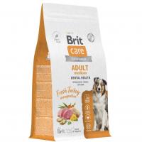 Сухой корм BRIT CARE с индейкой для взрослых собак средних пород "Dog Adult Medium MONOPROTEIN Dental Health"