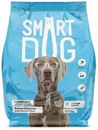 Корм Smart Dog сухой корм для взрослых собак всех пород с лососем и овощами, ADULT, Salmon and vegetables