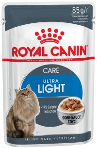Влажный корм Royal Canin ULTRA LIGHT, для кошек склонных к полноте в соусе