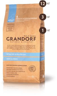 ���� GRANDORF ADULT ALL BREEDS WHITE FISH & RICE, ��� �������� ����� ���� ����� ������������� ����� ���� � �����